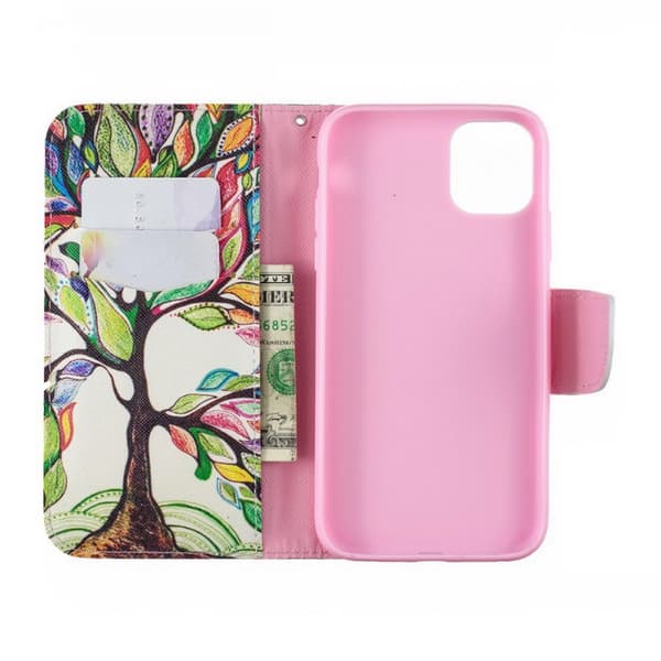 Lompakkokotelo iPhone 15 Pro Max - Värikäs Puu