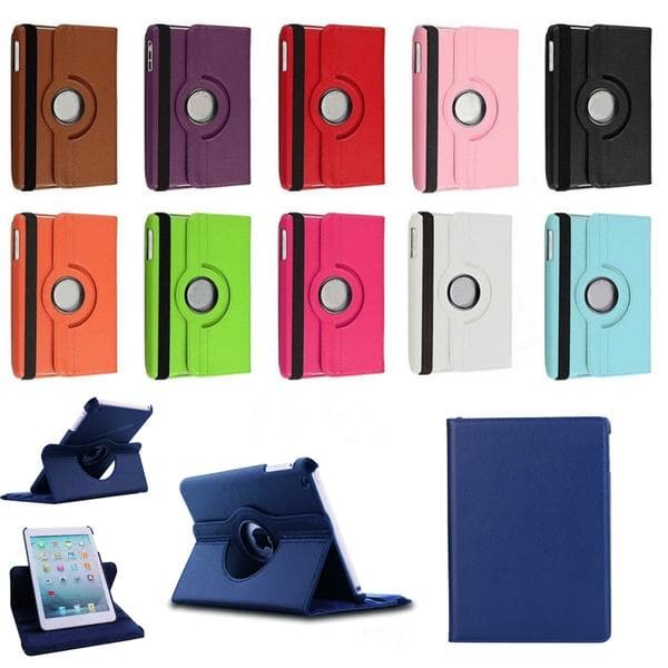 Fodral Apple iPad Mini 1, 2, 3 - Roterande 360 - 11 Färger Rosa (Ljus)