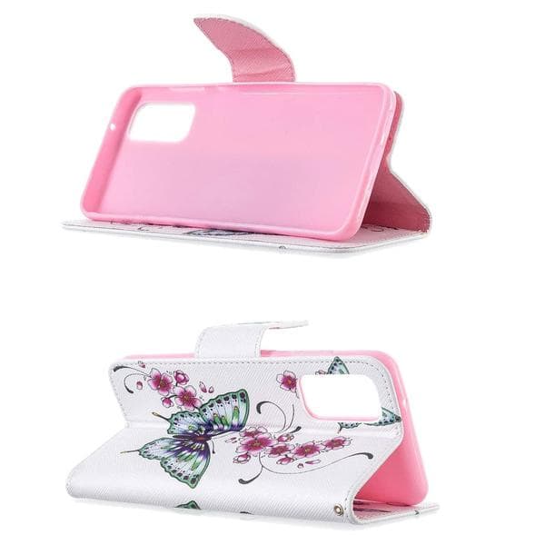 Plånboksfodral Samsung Galaxy S20 – Fjärilar och Blommor