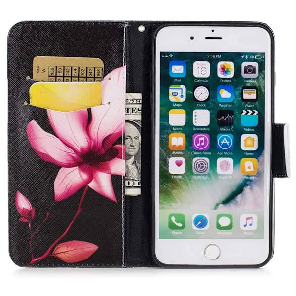 Plånboksfodral Apple iPhone 7 Plus – Rosa Blomma