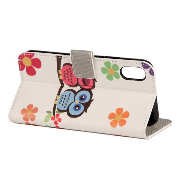 Plånboksfodral Apple iPhone XR - Ugglor & Blommor