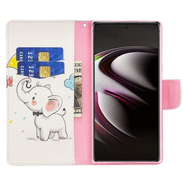 Lompakkokotelo Samsung Galaxy S22 Ultra - Elefantti Sateenvarjol