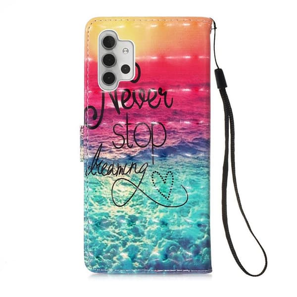 Lompakkokotelo Samsung Galaxy A32 - Never Stop Dreaming