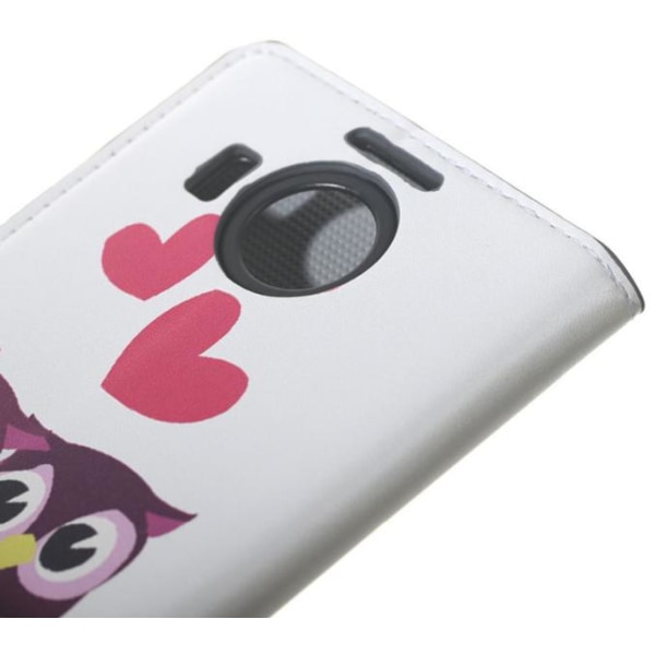 Plånboksfodral Microsoft Lumia 950 XL - Ugglor & Hjärtan