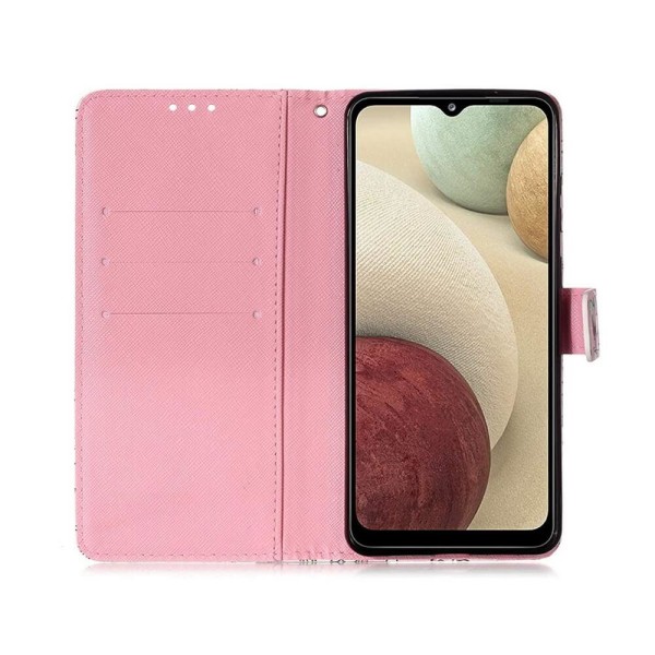 Lompakkokotelo Samsung Galaxy A03s - Vaaleanpunainen Kukka
