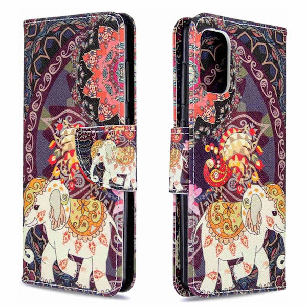 Plånboksfodral Samsung Galaxy A02s – Indiskt / Elefant