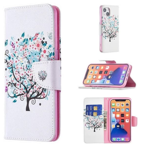 Plånboksfodral iPhone 13 Mini – Färgglatt Träd
