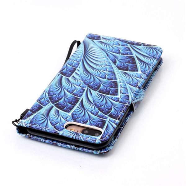 Plånboksfodral Apple Iphone 7 Plus – Blå Blomma