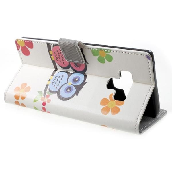 Plånboksfodral Samsung Galaxy Note 9 - Ugglor & Blommor
