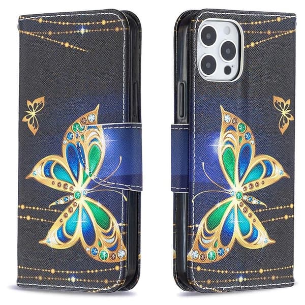 Plånboksfodral iPhone 13 Pro – Guldfjäril