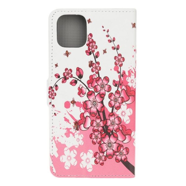 Lompakkokotelo iPhone 12 Mini - Kirsikankukat
