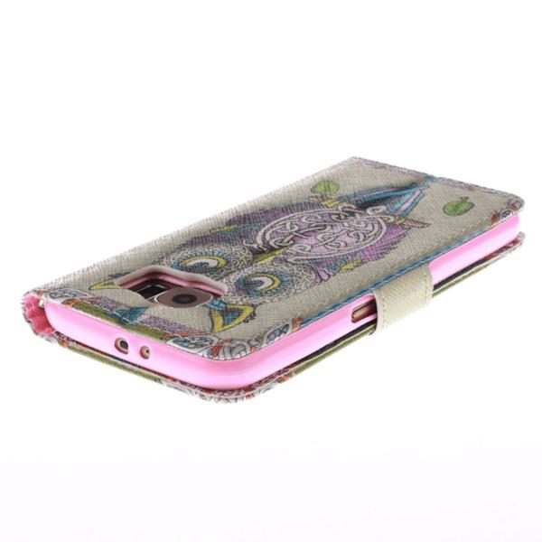 Plånboksfodral Samsung Galaxy S6 – Färgglad Uggla