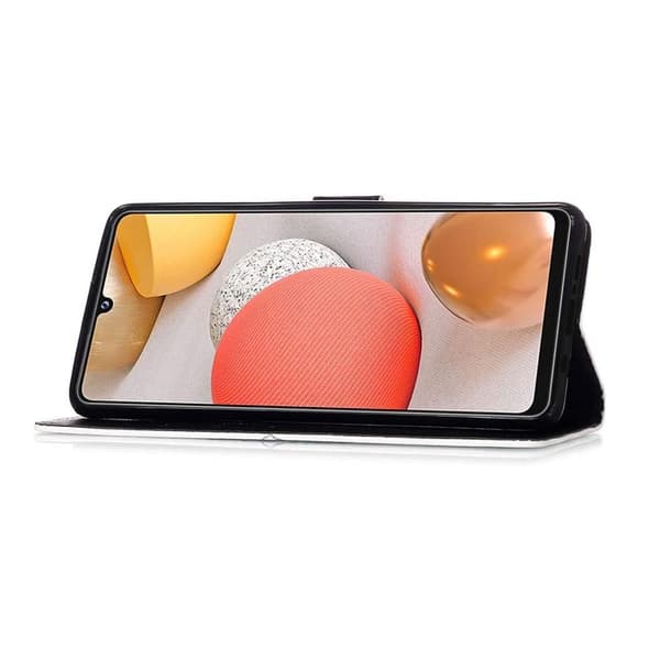 Lompakkokotelo Samsung Galaxy A12 - Pääkallo / Ruutu