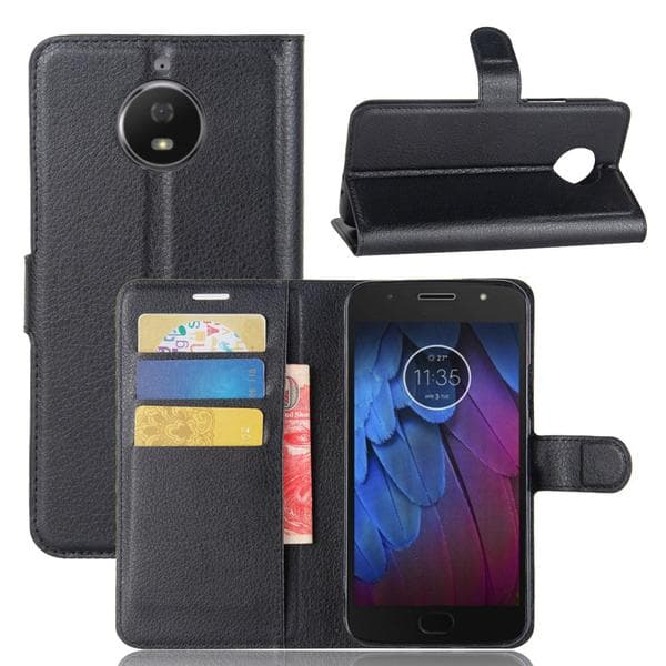 Plånboksfodral Moto G5S - Svart