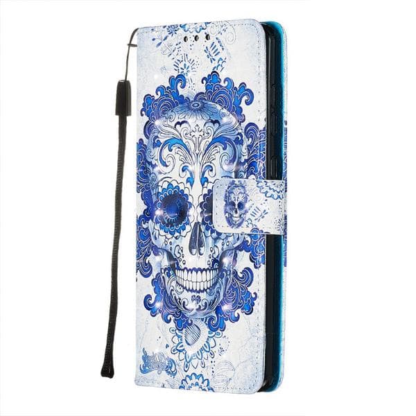Lompakkokotelo Samsung Galaxy A51 - Pääkallo
