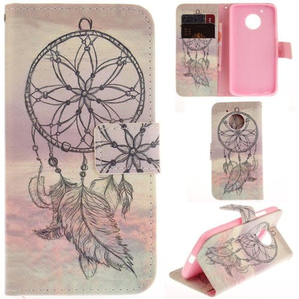 Plånboksfodral Moto G5 – Drömfångare / Dreamcatcher Beige