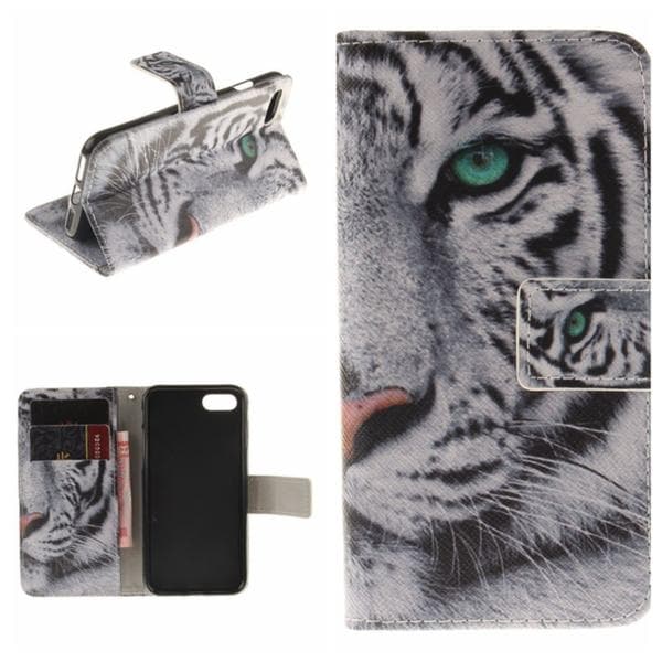 Plånboksfodral Apple iPhone 8 – Vit Tiger