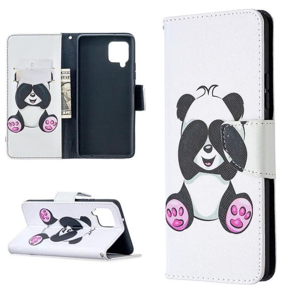 Lompakkokotelo Samsung Galaxy A12 - Panda