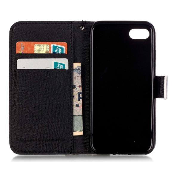 Plånboksfodral Apple iPhone 7 - Döskalle / Rosor