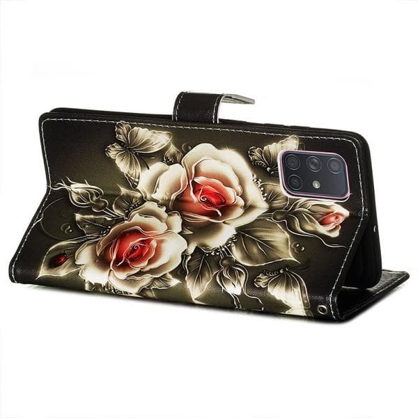 Plånboksfodral Samsung Galaxy A71 – Rosor