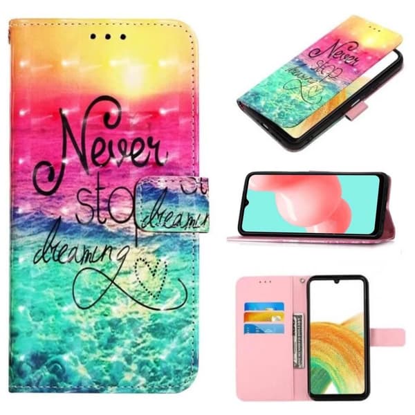 Plånboksfodral Samsung Galaxy A54 – Never Stop Dreaming