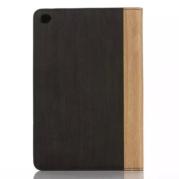 Plånboksfodral Ipad Mini 4 - Trä (välj mellan 4 färger) Mörkbrun