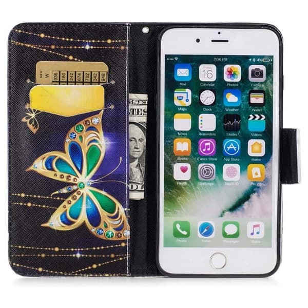 Plånboksfodral Apple iPhone 7 Plus – Guldfjäril