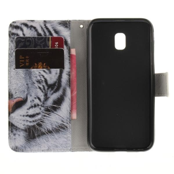 Plånboksfodral Samsung Galaxy J3 (2017) – Vit Tiger