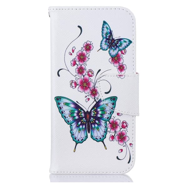 Plånboksfodral Apple iPhone 8 – Fjärilar och Blommor
