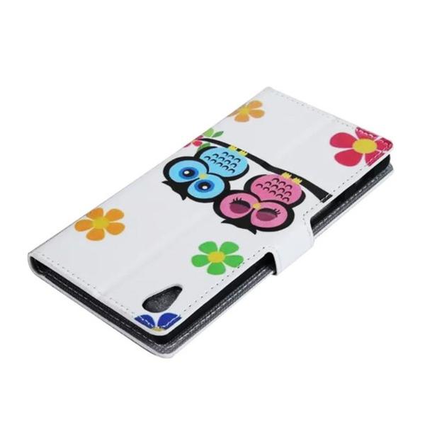 Plånboksfodral Sony Xperia X – Ugglor & Blommor