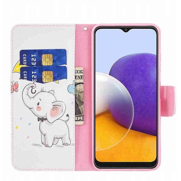 Plånboksfodral Samsung Galaxy A55 - Elefant med Paraply