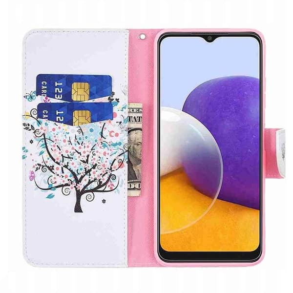 Lompakkokotelo Samsung Galaxy A55 - Värikäs Puu
