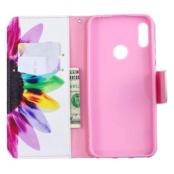 Plånboksfodral Huawei Y6 2019  – Färgglad Blomma