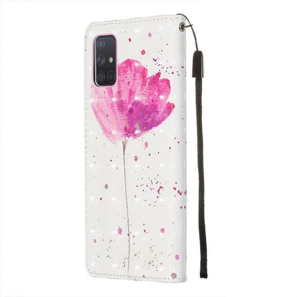 Plånboksfodral Samsung Galaxy A51 – Rosa Blomma