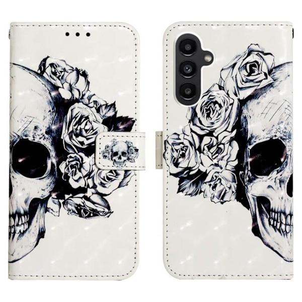 Plånboksfodral Samsung Galaxy A15 - Döskalle / Rosor