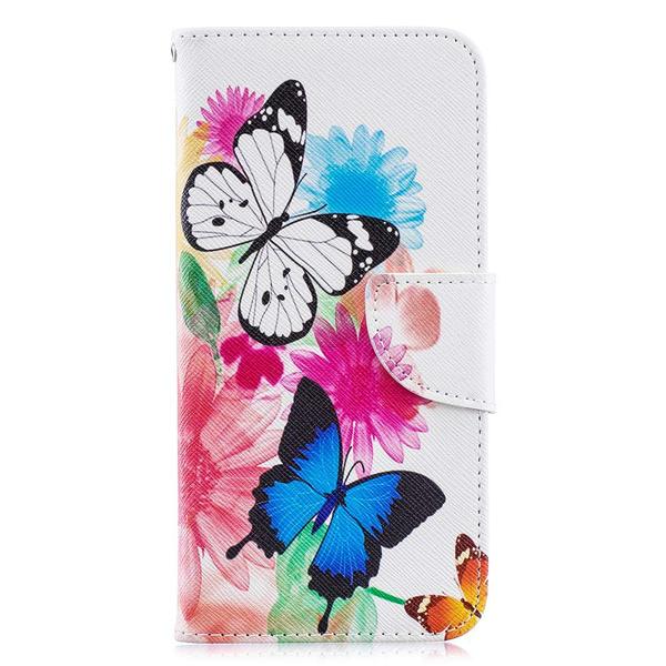 Plånboksfodral Huawei Y6 2019  – Färgglada Fjärilar