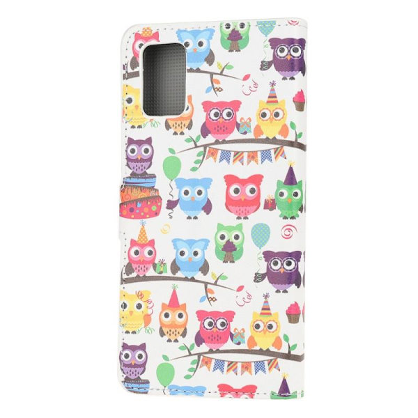 Lompakkokotelo Samsung Galaxy A04s - Pöllöt Juhlissa