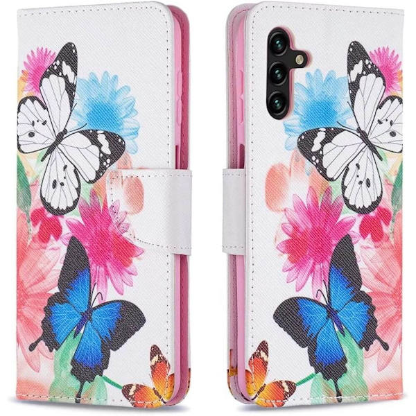 Plånboksfodral Samsung Galaxy A16 - Färgglada Fjärilar