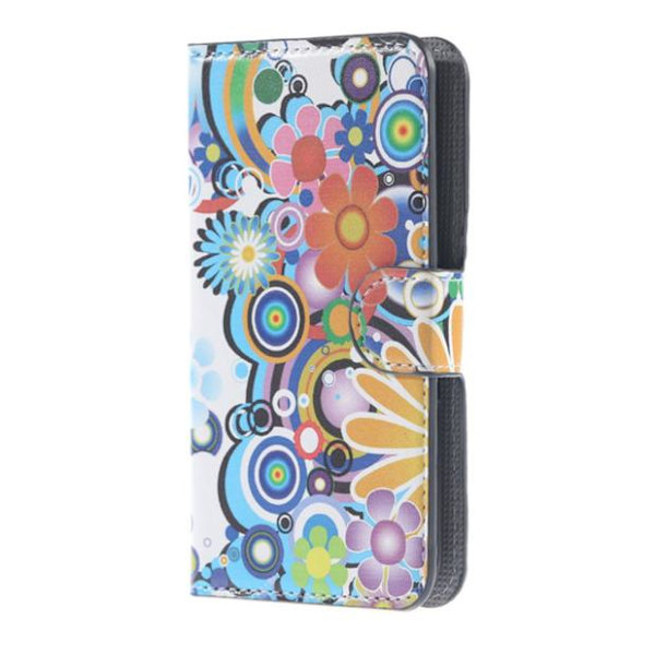 Plånboksfodral Samsung Galaxy S6 Edge - Blommor & Cirklar