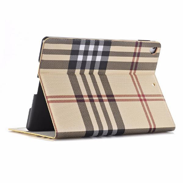 Plånboksfodral iPad Air 9,7" - Rutmönster, 3 Olika Färger Beige