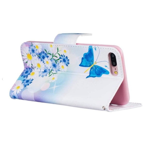Plånboksfodral Apple iPhone 8 Plus - Fjärilar och Blommor