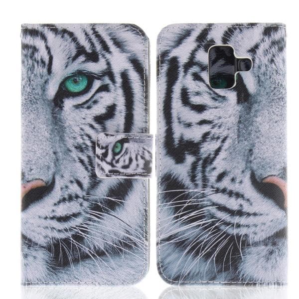 Plånboksfodral Samsung Galaxy J6 (2018) - Vit Tiger