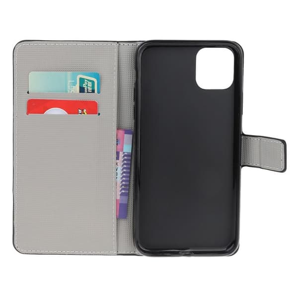 Lompakkokotelo iPhone 13 Mini - Pilkullinen Ja Pöllö