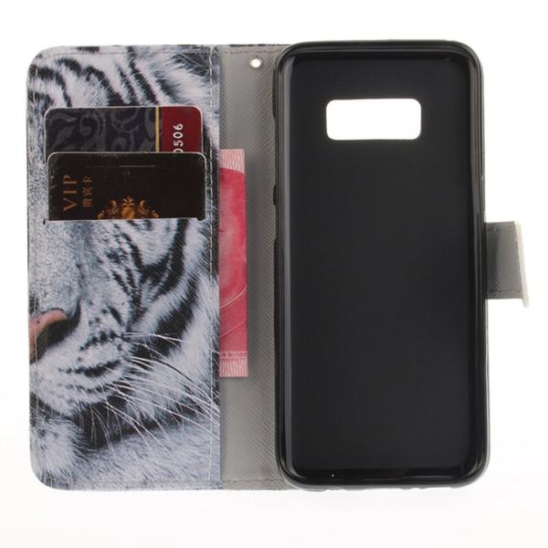 Plånboksfodral Samsung Galaxy S8 – Vit Tiger