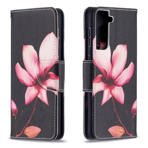 Lompakkokotelo Samsung Galaxy S22 Plus - Vaaleanpunainen Kukka