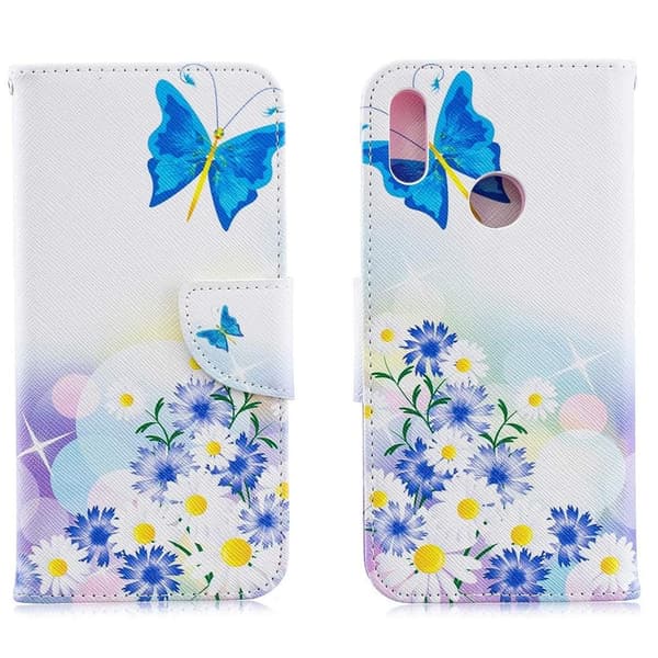 Plånboksfodral Huawei Y6 2019  – Fjärilar och Blommor