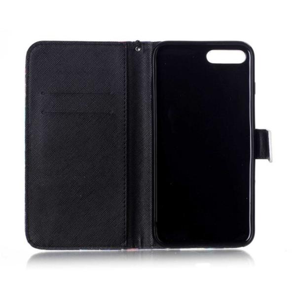 Plånboksfodral iPhone 7 Plus – Döskalle / Rosor