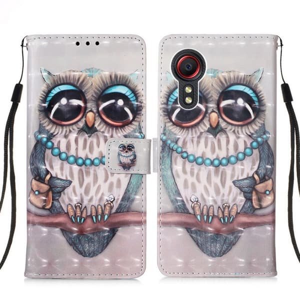 Plånboksfodral Samsung Galaxy XCover 7 - Utsmyckad Uggla