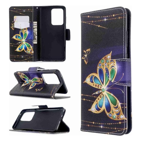 Plånboksfodral Samsung Galaxy S20 Ultra – Guldfjäril