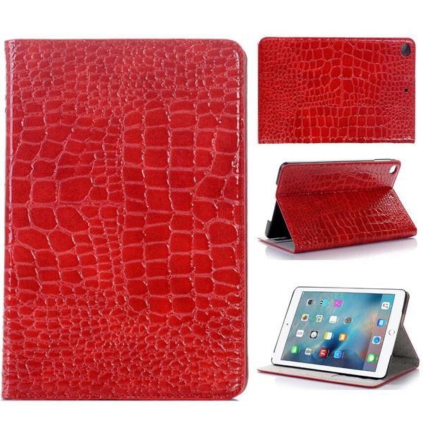 Plånboksfodral iPad Mini 4 - 5 Färger, Krokodilmönster Brun